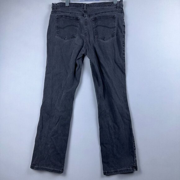 Lee Straight Leg Jeans Womens Size 12 Medium 3051813 Relaxed Fit Mid Rise Blue - Picture 2 of 12